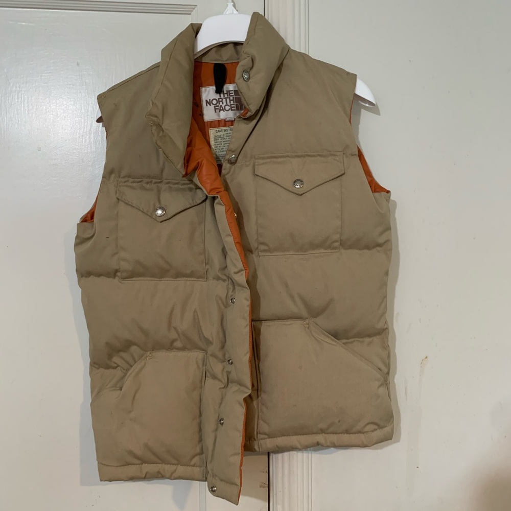 VTG The North Face XS Beige Puffer Vest